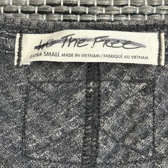 Free People We The Free Coraline Thermal Classic Waffle Knit Relaxed Fit Size XS - Picture 9 of 13